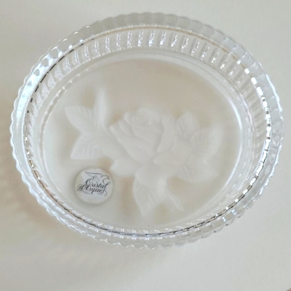 CRISTAL D'ARQUES Lead Crystal Trinket Box (France) - Picture 6 of 8